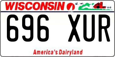 WI license plate 696XUR