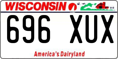 WI license plate 696XUX