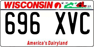 WI license plate 696XVC