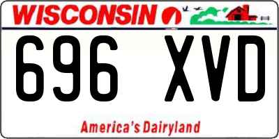 WI license plate 696XVD