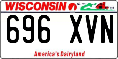 WI license plate 696XVN