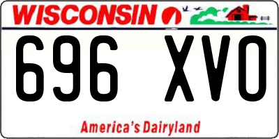 WI license plate 696XVO
