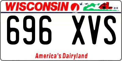 WI license plate 696XVS