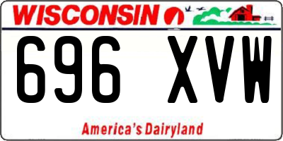 WI license plate 696XVW