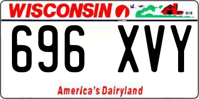 WI license plate 696XVY