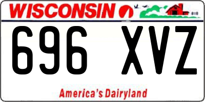 WI license plate 696XVZ
