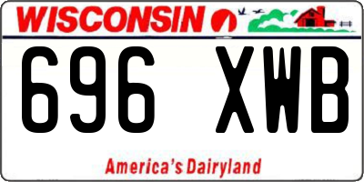 WI license plate 696XWB