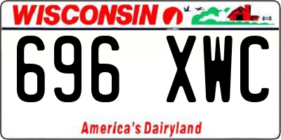 WI license plate 696XWC
