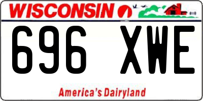 WI license plate 696XWE