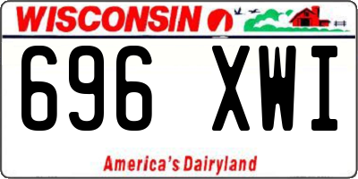 WI license plate 696XWI