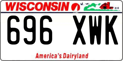 WI license plate 696XWK