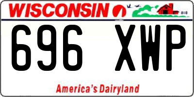 WI license plate 696XWP
