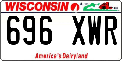 WI license plate 696XWR