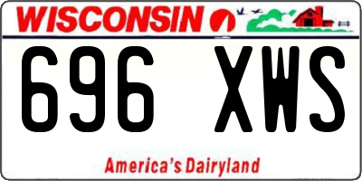 WI license plate 696XWS