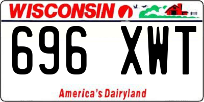 WI license plate 696XWT