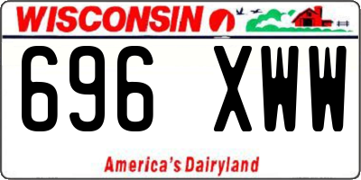WI license plate 696XWW