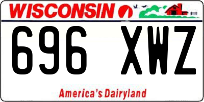 WI license plate 696XWZ