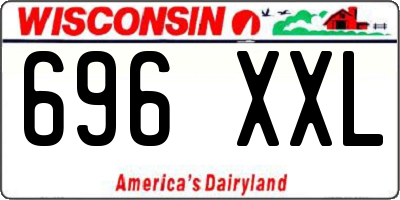 WI license plate 696XXL