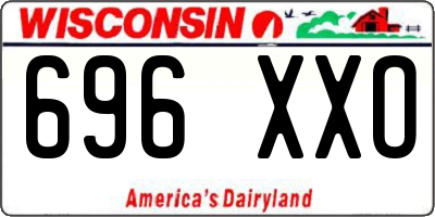 WI license plate 696XXO