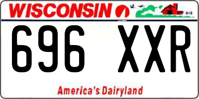 WI license plate 696XXR