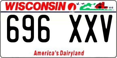 WI license plate 696XXV
