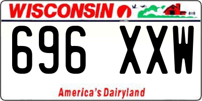 WI license plate 696XXW