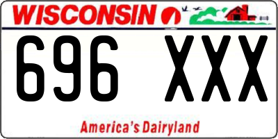 WI license plate 696XXX