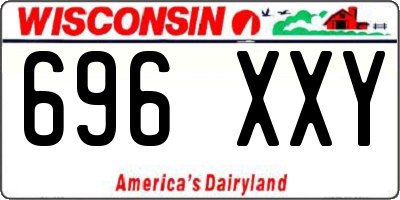 WI license plate 696XXY