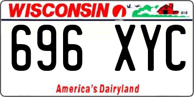 WI license plate 696XYC