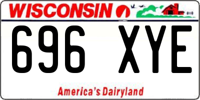 WI license plate 696XYE