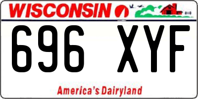 WI license plate 696XYF