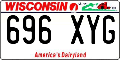 WI license plate 696XYG