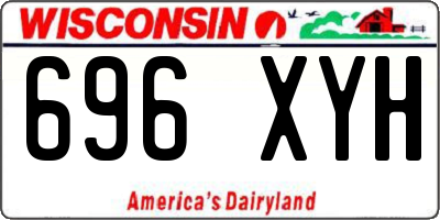 WI license plate 696XYH
