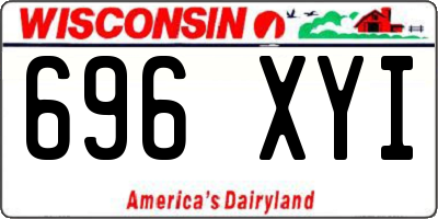 WI license plate 696XYI