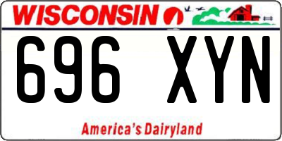 WI license plate 696XYN