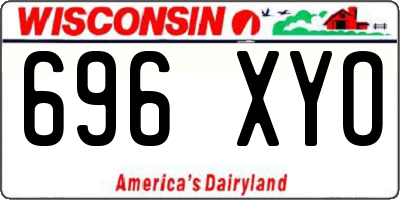 WI license plate 696XYO