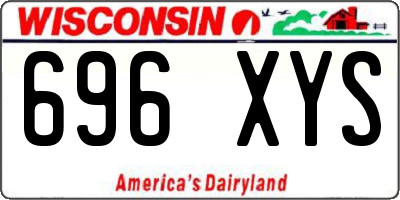 WI license plate 696XYS