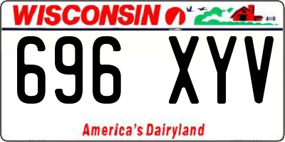 WI license plate 696XYV