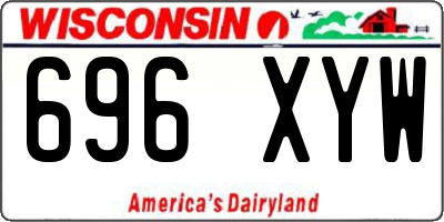 WI license plate 696XYW