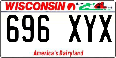 WI license plate 696XYX