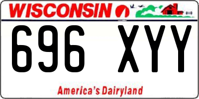 WI license plate 696XYY