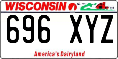 WI license plate 696XYZ