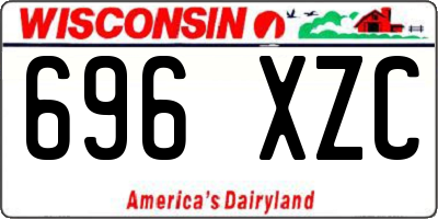 WI license plate 696XZC