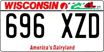 WI license plate 696XZD
