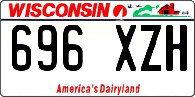 WI license plate 696XZH