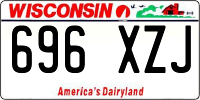 WI license plate 696XZJ