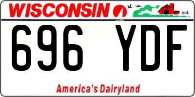 WI license plate 696YDF