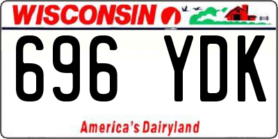 WI license plate 696YDK
