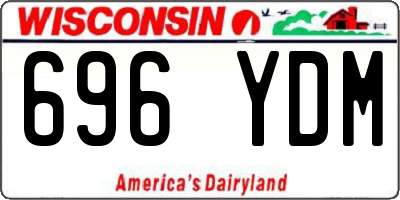 WI license plate 696YDM