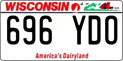 WI license plate 696YDO